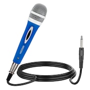 5 CORE 5 Core Premium Vocal Dynamic Cardioid Handheld Microphone Unidirectional Mic with 12ft Detachable XLR Cable to ¼ inch Audio Jack and On/Off Switch for Karaoke Singing (Blue) PM 286 BLU PM 286 BLU